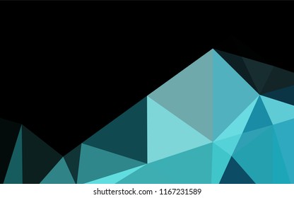 Light BLUE vector abstract polygonal layout. A vague abstract illustration with gradient. Triangular pattern for your business design.