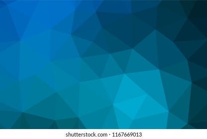 Light BLUE vector abstract polygonal cover. Brand new colored illustration in blurry style with gradient. A completely new design for your business.