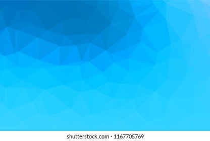 Light BLUE vector abstract polygonal cover. A vague abstract illustration with gradient. The best triangular design for your business.