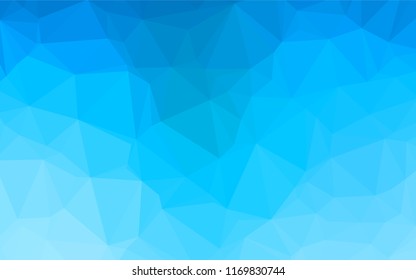 Light BLUE vector abstract polygonal cover. Modern geometrical abstract illustration with gradient. Triangular pattern for your business design.