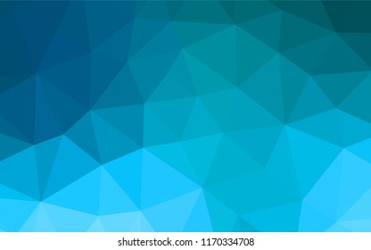Light BLUE vector abstract polygonal cover. Brand new colored illustration in blurry style with gradient. The template can be used as a background for cell phones.