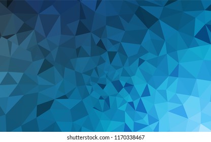 Light BLUE vector abstract polygonal background. Shining colorful illustration with triangles. Template for cell phone's backgrounds.