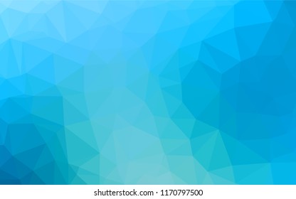 Light BLUE vector abstract polygonal cover. Creative illustration in low poly style with gradient. Triangular pattern for your business design.