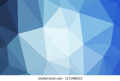 Light BLUE vector abstract polygonal background. Triangular geometric sample with gradient.  Triangular pattern for your design.