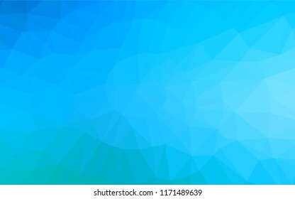 Light BLUE vector abstract polygonal cover. Shining illustration, which consist of triangles. The completely new template can be used for your brand book.