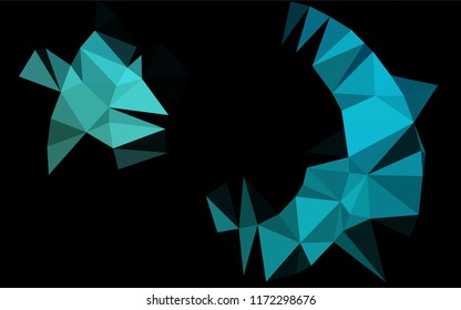 Light BLUE vector abstract polygonal cover. A vague abstract illustration with gradient. A completely new design for your business.