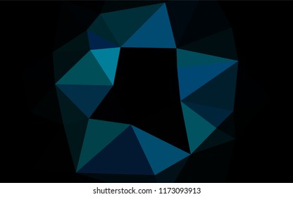 Light BLUE vector abstract polygonal layout. Shining illustration, which consist of triangles. Triangular pattern for your business design.