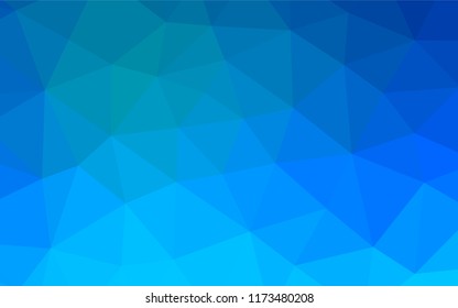 Light BLUE vector abstract polygonal layout. Brand new colored illustration in blurry style with gradient. Triangular pattern for your business design.