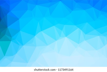 Light BLUE vector abstract polygonal texture. Creative illustration in halftone style with gradient. The template can be used as a background for cell phones.