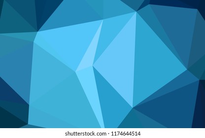 Light BLUE vector abstract polygonal template. A completely new color illustration in a  polygonal style. The template for cell phone's backgrounds.
