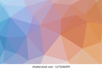 Light BLUE vector abstract polygonal template. Colorful illustration in polygonal style with gradient. A completely new design for your leaflet.