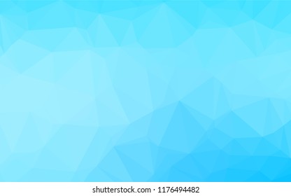 Light BLUE vector abstract polygonal layout. Geometric illustration in Origami style with gradient.  Triangular pattern for your business design.