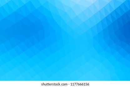 Light BLUE vector abstract polygonal texture. A completely new color illustration in a vague style. The completely new template can be used for your brand book.