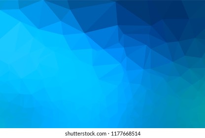 Light BLUE vector abstract polygonal texture. Shining illustration, which consist of triangles. The textured pattern can be used for background.
