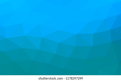 Light BLUE vector abstract polygonal abstract polygonal. Glitter abstract illustration with an elegant design. The textured pattern can be used for background.