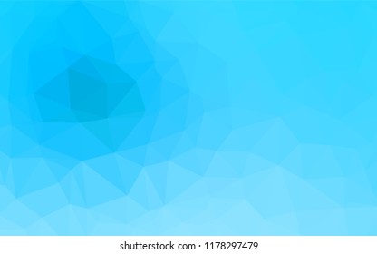 Light BLUE vector abstract polygonal texture. Shining colored illustration in a Brand new style. Triangular pattern for your business design.