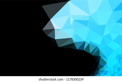 Light BLUE vector abstract polygonal layout. A vague abstract illustration with gradient. Brand new style for your business design.