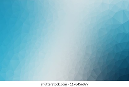 Light BLUE vector abstract polygonal texture. Glitter abstract illustration with an elegant design. The best triangular design for your business.