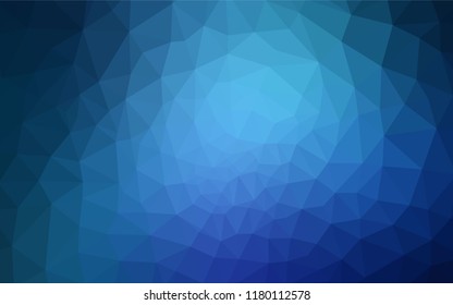 Light BLUE vector abstract polygonal template. Colorful abstract illustration with triangles. Template for cell phone's backgrounds.
