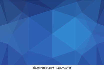 Light BLUE vector abstract polygonal cover. Geometric illustration in Origami style with gradient.  Triangular pattern for your business design.