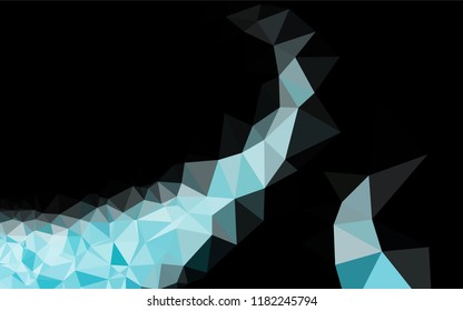 Light BLUE vector abstract polygonal layout. Shining illustration, which consist of triangles. The textured pattern can be used for background.