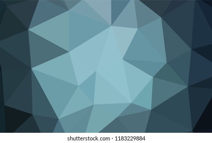 Light BLUE vector abstract polygonal background. Glitter abstract illustration with an elegant triangles. Brand new design for your business.