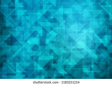 Light BLUE vector abstract polygonal abstract polygonal. Shining illustration, which consist of triangles. A completely new design for your business.