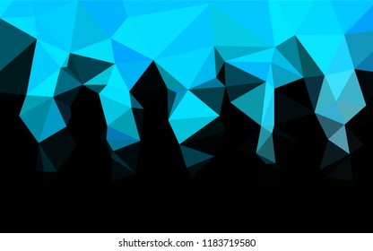 Light BLUE vector abstract polygonal cover. Glitter abstract illustration with an elegant design. The completely new template can be used for your brand book.