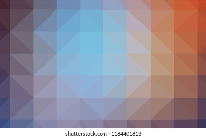 Light BLUE vector abstract polygonal background. Glitter abstract illustration with an elegant triangles. New template for your brand book.