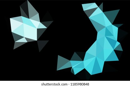 Light BLUE vector abstract polygonal cover. Triangular geometric sample with gradient.  A new texture for your design.