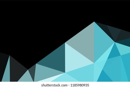 Light BLUE vector abstract polygonal texture. Geometric illustration in Origami style with gradient.  The best triangular design for your business.