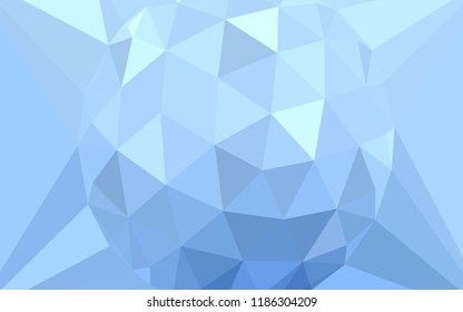 Light BLUE vector abstract polygonal template with a gem in a centre. Shining colorful illustration with triangles. Brand new style for your business design.