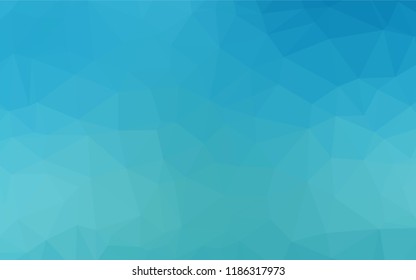Light BLUE vector abstract polygonal texture. Creative illustration in halftone style with gradient. The polygonal design can be used for your web site.