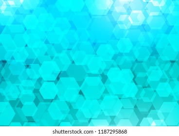 Light BLUE vector abstract polygonal pattern. Colorful abstract illustration with gradient. hexagonal pattern for your business design.