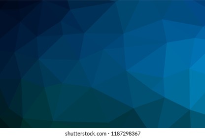 Light BLUE vector abstract polygonal layout. A vague abstract illustration with gradient. The best triangular design for your business.