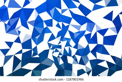 Light BLUE vector abstract polygonal pattern. Colorful abstract illustration with triangles. Pattern for a brand book's backdrop.