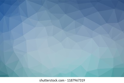 Light BLUE vector abstract polygonal cover. Brand new colored illustration in blurry style with gradient. A new texture for your design.