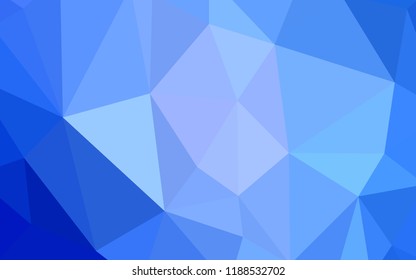 Light BLUE vector abstract polygonal template. A sample with polygonal shapes. Polygonal design for your web site.