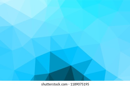 Light BLUE vector abstract polygonal layout. A completely new color illustration in a vague style. The best triangular design for your business.