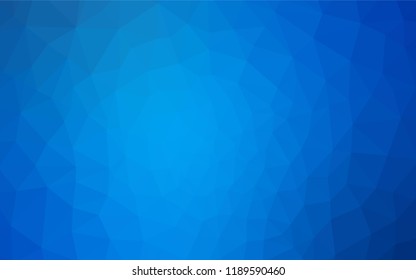 Light BLUE vector abstract polygonal template. Modern abstract illustration with triangles. Completely new template for your banner.