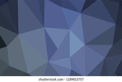 Light BLUE vector abstract polygonal template. Shining polygonal illustration, which consist of triangles. Triangular pattern for your design.