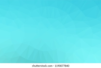 Light BLUE vector abstract polygonal layout. Creative geometric illustration in Origami style with gradient. Triangular pattern for your business design.