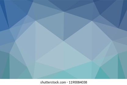 Light BLUE vector abstract polygonal layout. Shining colored illustration in a Brand new style. Triangular pattern for your business design.