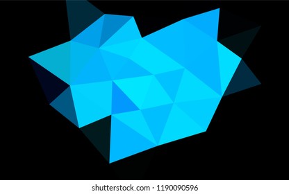 Light BLUE vector abstract polygonal texture. A completely new color illustration in a vague style. The elegant pattern can be used as part of a brand book.