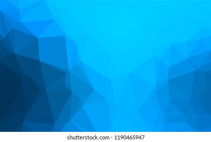 Light BLUE vector abstract polygonal layout. Triangular geometric sample with gradient.  The elegant pattern can be used as part of a brand book.