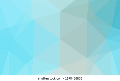 Light BLUE vector abstract polygonal texture. Triangular geometric sample with gradient.  A completely new design for your business.