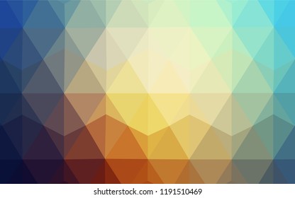 Light BLUE vector abstract polygonal template. Creative geometric illustration in Origami style with gradient. Polygonal design for your web site.