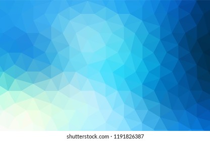 Light BLUE vector abstract polygonal background. Creative illustration in halftone style with triangles. Completely new template for your banner.