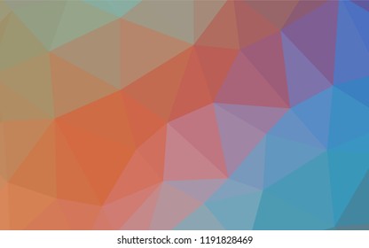 Light BLUE vector abstract polygonal pattern. Shining polygonal illustration, which consist of triangles. Polygonal design for your web site.