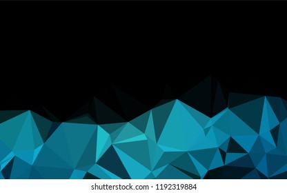 Light BLUE vector abstract polygonal cover. Colorful illustration in abstract style with gradient. The best triangular design for your business.